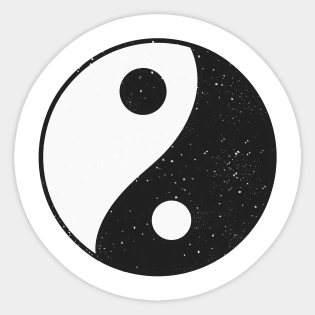 Yin and yang Sticker by Jasmwills